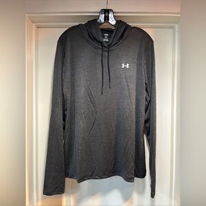 Womens Large Under Armour Tech Velocity Hoodie Black 1384243 001 Training Run